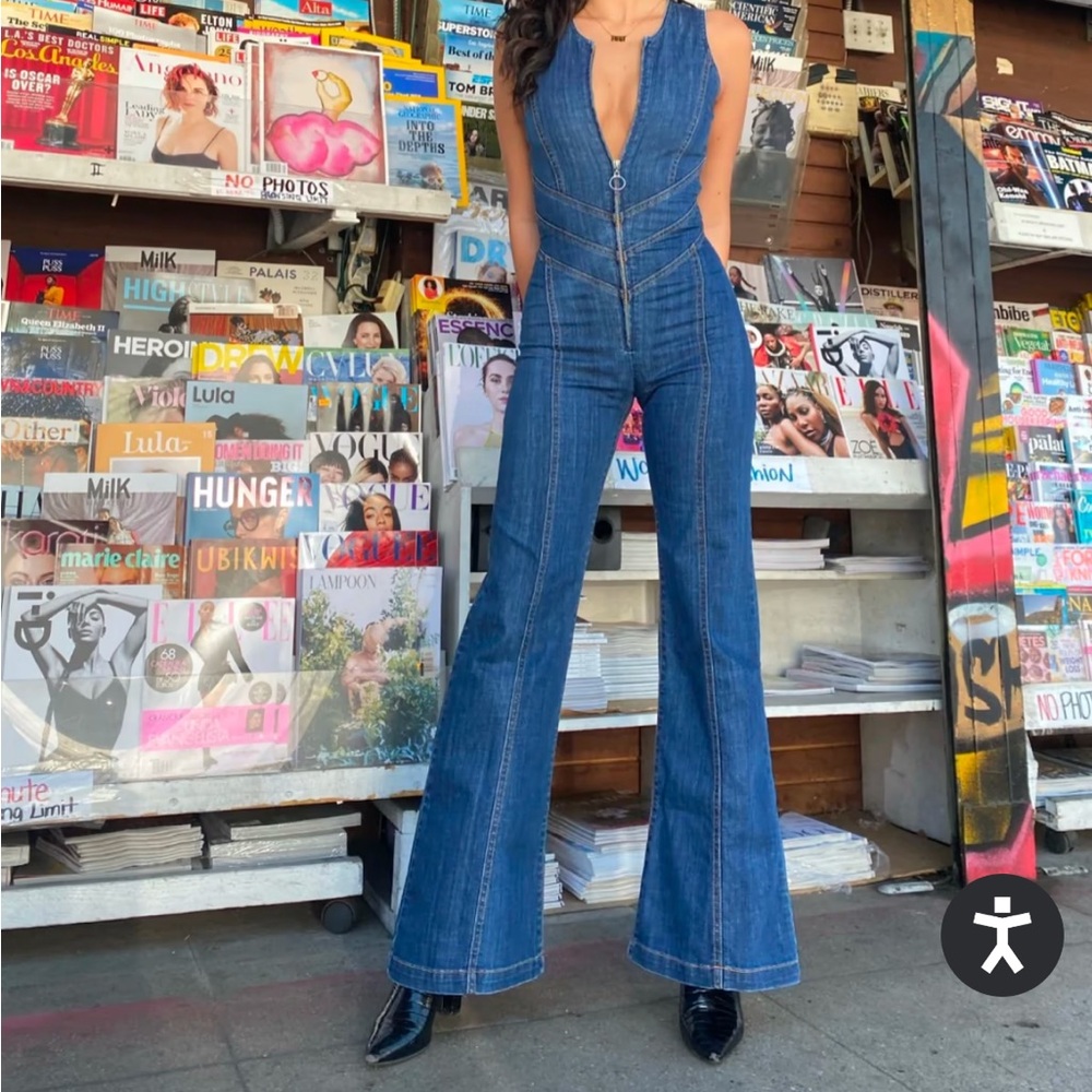 REVICE Hollywood Heartthrob Denim Jumpsuit XL